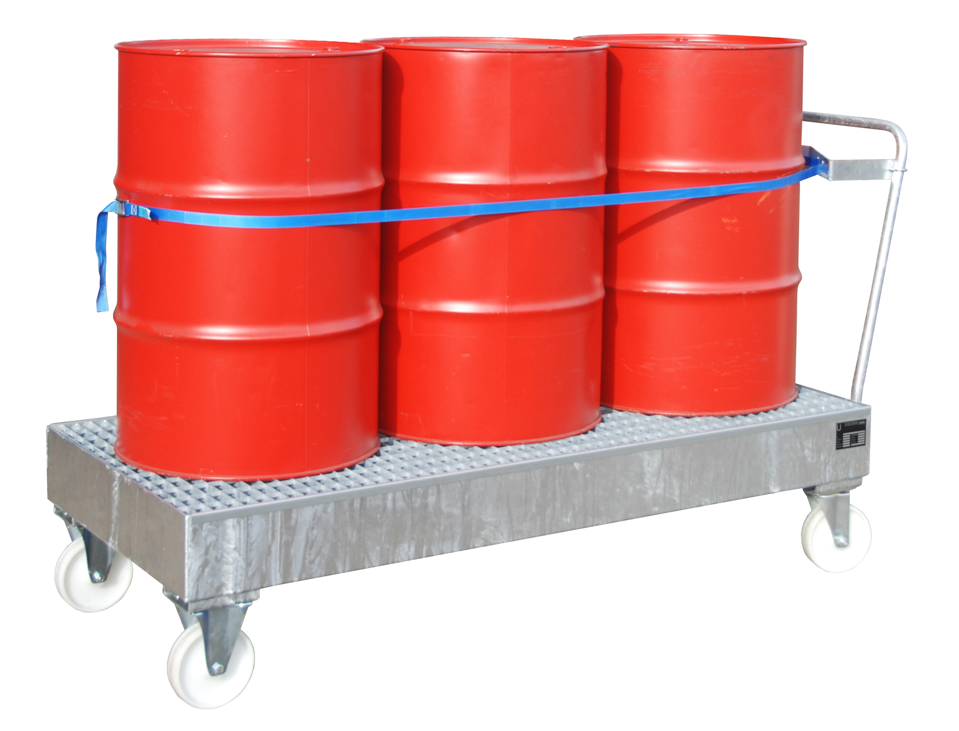 Fahrbare Auffangwanne Typ SERIE 2000 feuerverzinkt mit Zubehör